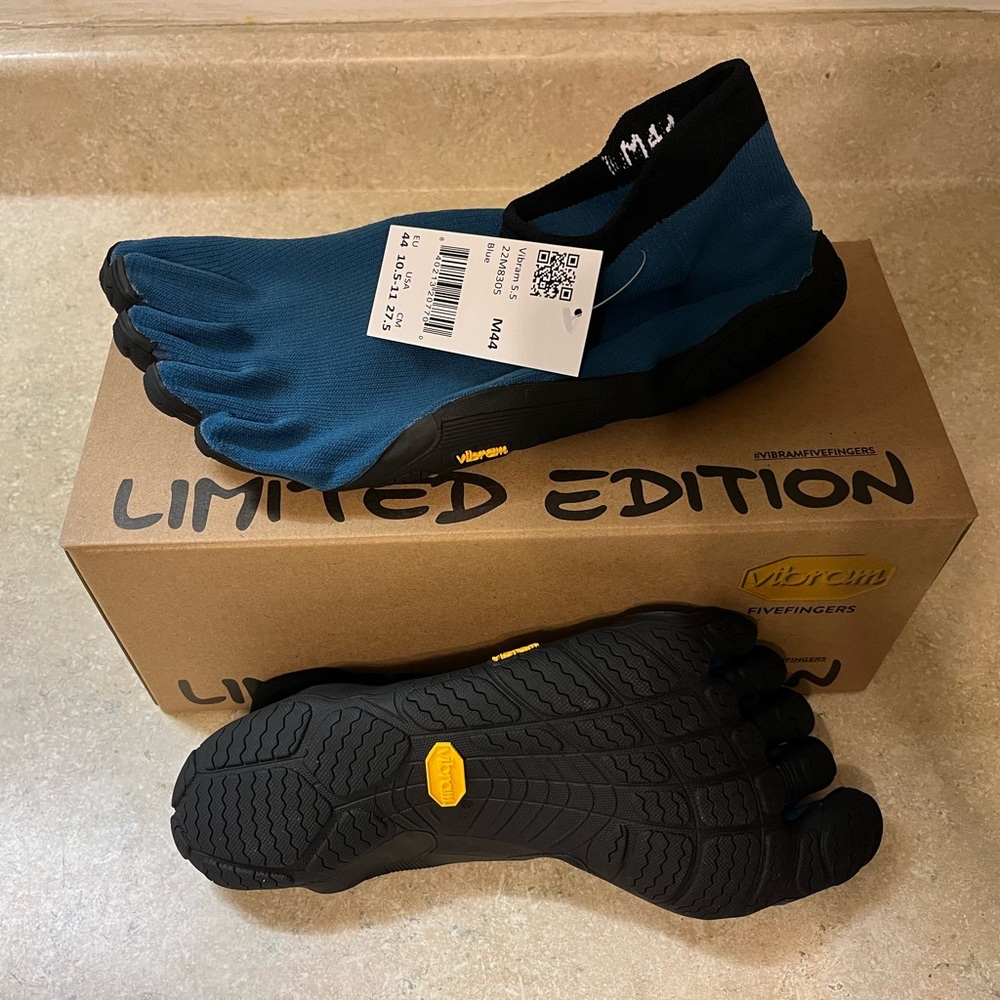 Vibram Blue and Black Five Finger Shoes